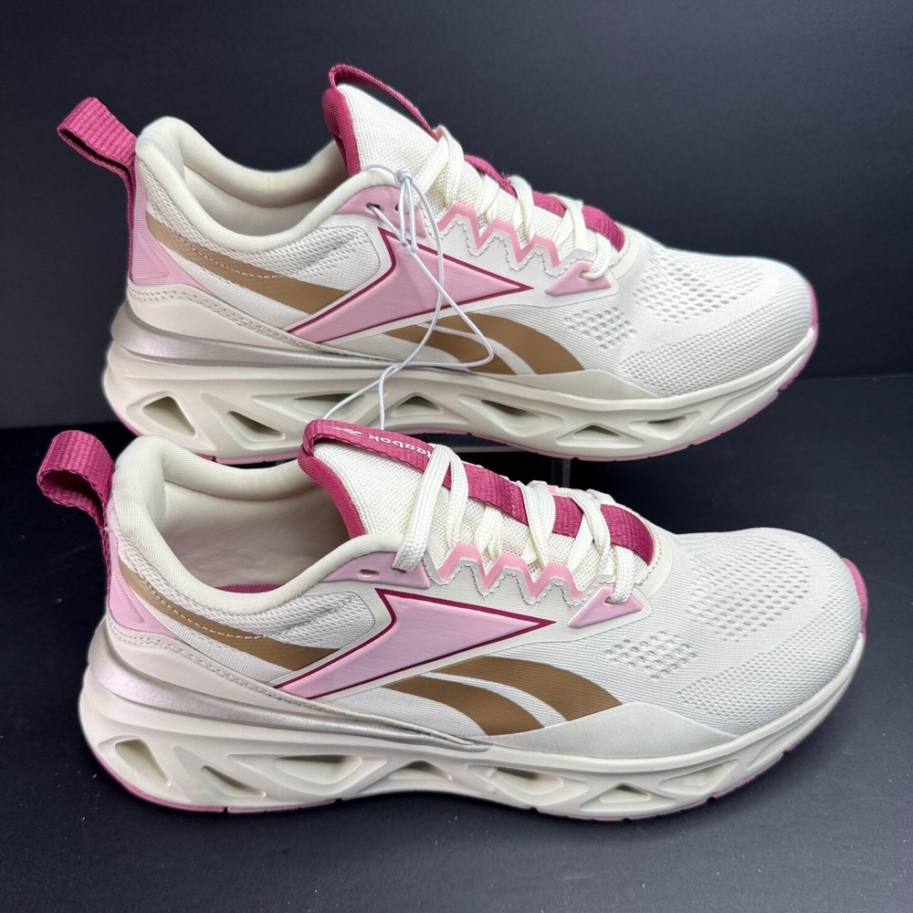 Reebok Soleus Run Womens Running Shoes Cream Pink Gold AR30319W-CQP Size 9 NEW